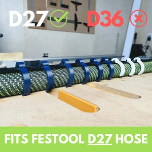 Hose Clips Compatible with Festool Antistatic 27mm Hose (10 pack)