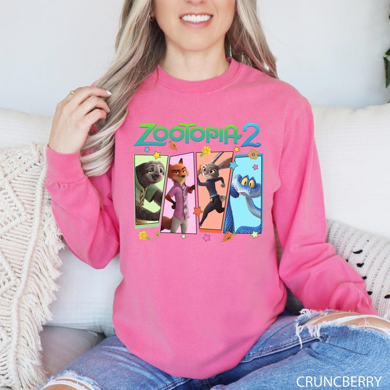 Zootopia 2 Disney DTF Transfers, Walt Disney World Heat Press Transfer, Judy Hopps Nick Wilde Gary De'Snake, Disneyland Zootopia Tee image 20