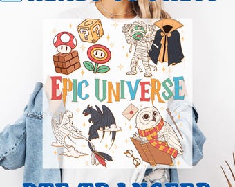 Epic Universe DTF Transfer, Epic Universe Family Trip Heat Press Transfers