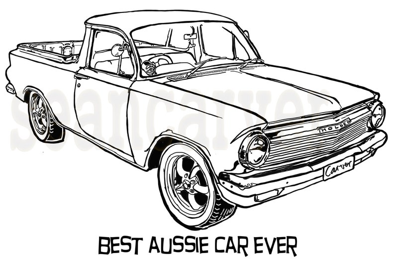 Holden Ute Drawings Sketch Coloring Page
