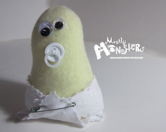 Baby Beans; mini-bean bag monster;  baby monster; Binky Monster; Diaper monster; monster bean; Pastel baby monster