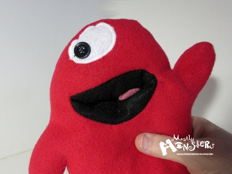 Bean Bag Monster mikey Red MIKEY Monster Monster Etsy