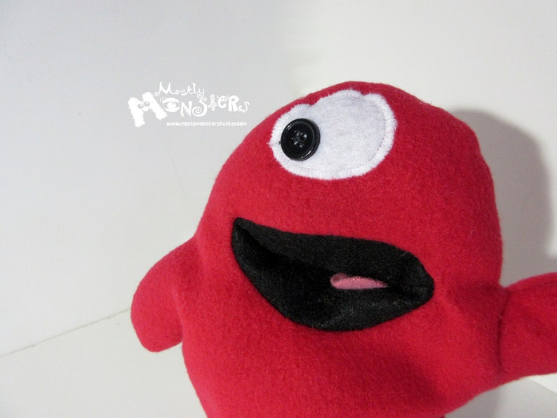 Bean Bag Monster mikey Red MIKEY Monster Monster Etsy