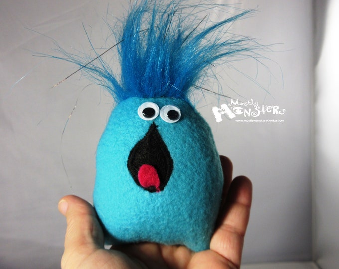Little Monsterlittle Bean Bag Monsterturquoise Monster Etsy