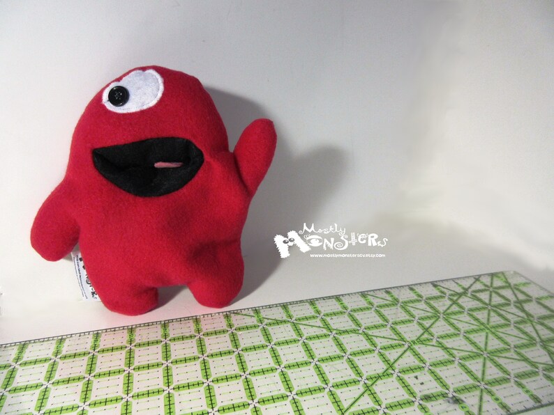 Bean Bag Monster mikey Red MIKEY Monster Monster Etsy