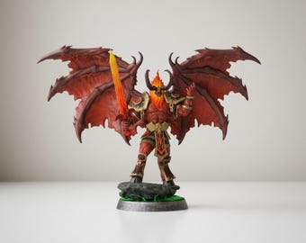 Sargeras The Burning Legion Figure,World of Warcraft Statue,Best Gift for Gamer,Gamer Room Decoration,30cm/12"