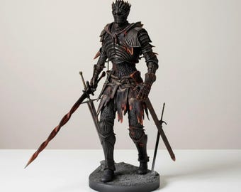 Soul of Cinders Figure | Dark Souls Boss Statue | Video Game Boss | RGP Lover Decor | Gift for Gamer Boyfriend | Size Options