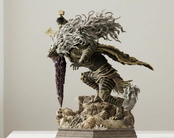 The Black Blade Boss Statue,Maliketh Elden Ring Figure,Best Gift for Gamer,Gamer Room Decoration,Hand Painted