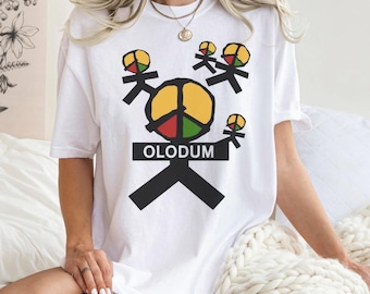 Olodum Inspired T-Shirt | Retro Peace Symbol Shirt | Unisex Graphic Tee | Festival Shirt | Conscious Streetwear