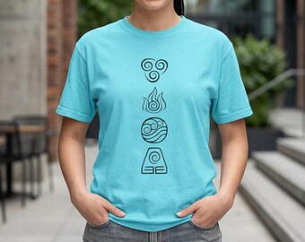 Minimalist Elements Symbols T-Shirt, Air Fire Water Earth Shirt, Alchemy Symbols Tee, Spiritual Minimal Shirt