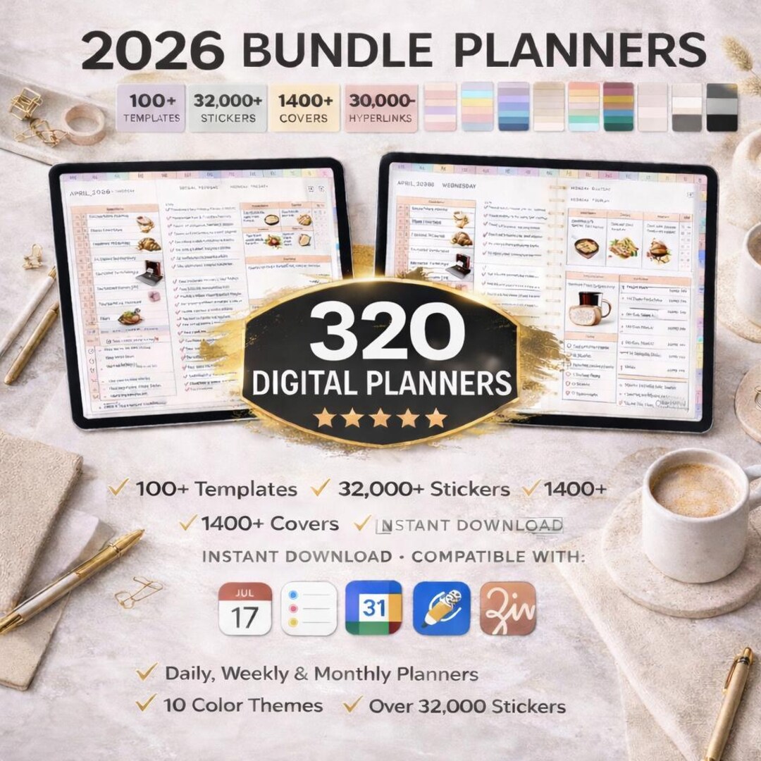 2026 DATED DIGITAL PLANNER, Goodnotes Planner 2026, Minimalistic Dated ...