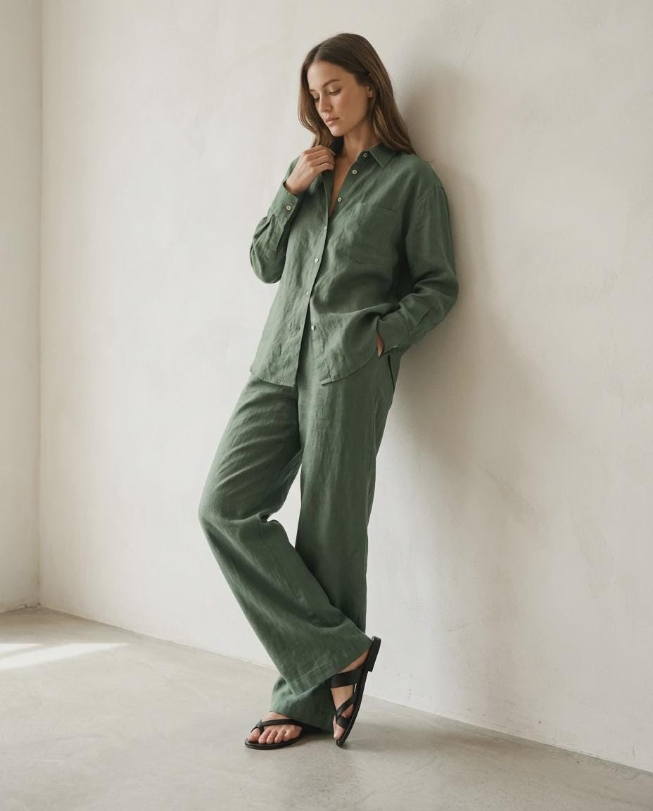Set 2 Pezzi Donna: Body Manica Corta Con Ritaglio + Pantaloni Larghi Con Coulisse - Completo Casual In Tessuto Costina