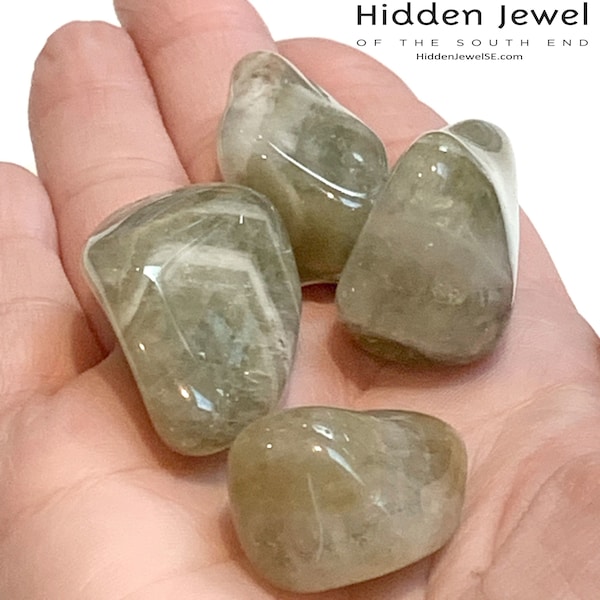 Prasiolite Healing Stone Tumbles, Green amethyst, metaphysical crystal, healing stones, healing crystal, spiritual growth crystal, Amethyst