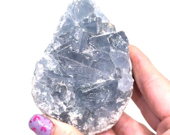 Celestite Raw Gemstone, raw crystal, celestite cluster crystal, home décor, alter crystal, mediation crystal, gemstone, crystal, serenity