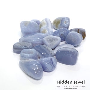 Blue Lace Agate Healing Stone Tumbles, metaphysical crystal, tumble stones, healing stone, healing crystals, gemstones, communication stone