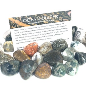 Ocean Jasper, healing Stone, healing crystals, gemstones, crystal, Ocean Jasper gemstone, relaxation crystal, meditation, tumbled crystal