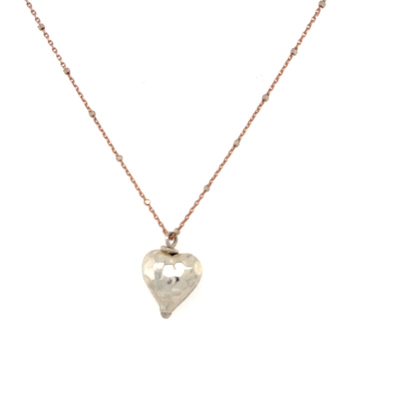 20/'/' necklace Sterling Silver heart pendant with chain necklace gold filled oxidized sterling silver chain rose gold gift for her