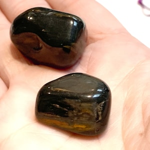 Black Onyx Healing Stone Tumbles, Metaphysical Crystals, healing gemstones, Protection healing stone, wisdom healing crystal, black stones