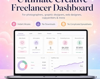 Freelancer CRM & Business Dashboard | Client Management, Project Tracker, Invoice and Profit Tracker | Web App for Creative Freelancers