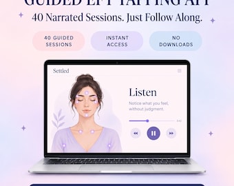 Guided EFT Tapping App, EFT Tapping Sessions, Emotional Freedom Technique, Stress Relief Practice, 40 Narrated Tapping Sessions