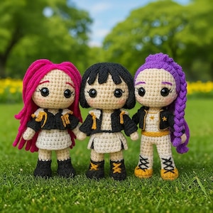 Kpop Inspired Amigurumi Doll Crochet Pattern Bundle (PDF)