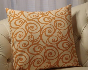 SALE - Terra Cotta Swirl Pillow Cover