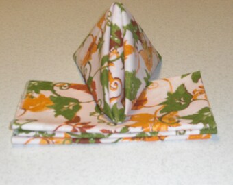 18" x 18" Autumn Leaves Cloth Napkins