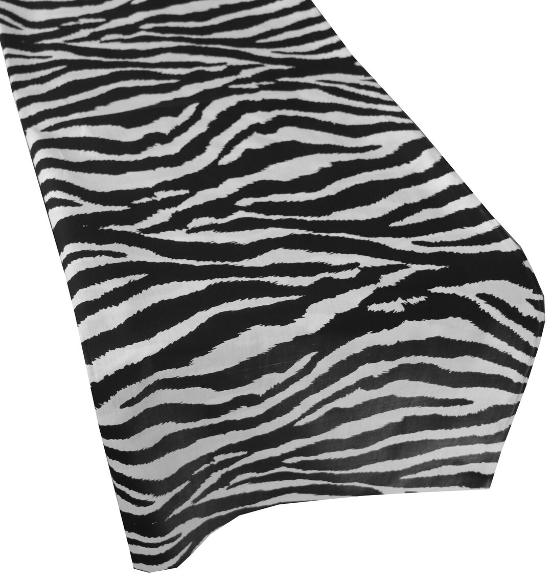 11 X 72 Inch Zebra Table Runner Etsy