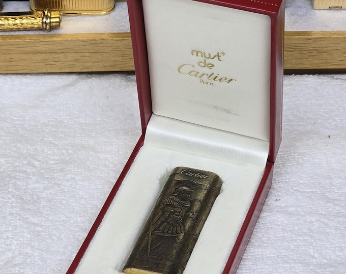 Authentic Vintage Paris Made CARTIER - Redesign Lighter With Box - Working Condition