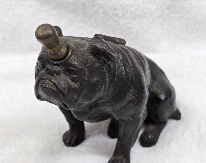 Antique Bulldog Striker Pipe Smoking Lighter Memorabilia Ronson AMW Newark New Jersey