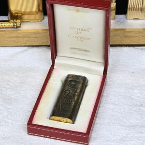 Authentic Vintage Paris Made CARTIER - Redesign Lighter With Box - Working Condition