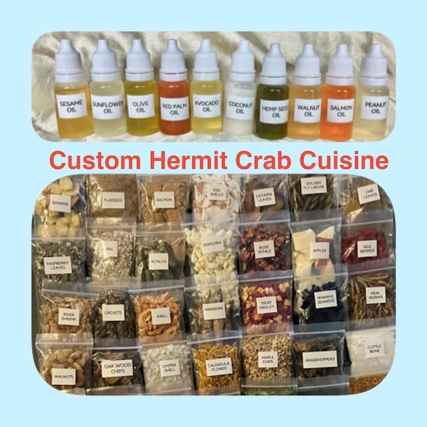 Custom Hermit Crab Food & Oil Variety Packs