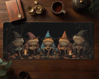 Tapete de juego Wizard Frogs - Tapete de juego MTG - Tapete de escritorio Magic The Gathering - Tapete TCG - Alfombrilla de ratón Fantasy XXL