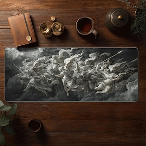 Bureauonderlegger barokke gravure | Celestial Myth Art-werkplekdecoratie