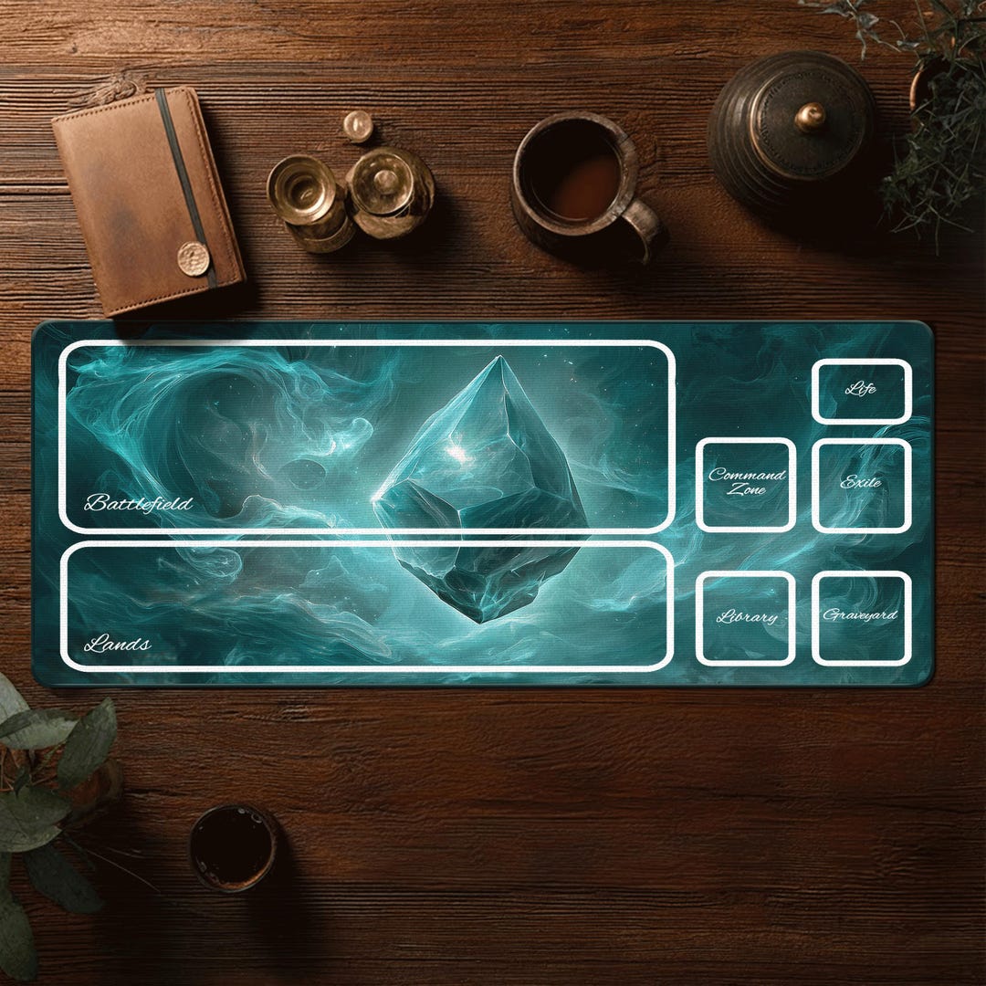 Zone 3 Magic Arcane Crystal Playmat - MTG Playmat With Zones - Magic the Gathering ...