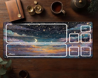Tapete Celestial Sky - Tapete MTG con zonas - Tapete de escritorio Magic The Gathering - Tapete TCG - Alfombrilla de ratón Fantasy XXL