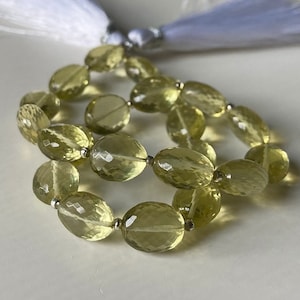 Lemon Quartz Microfaceted Gemstone OVALS // Set f 6 // AAA Gemstone Beads // High End Jewelry Supplies