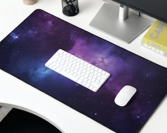 Purple Galaxy Nebula Desk Mat | Space Mousepad