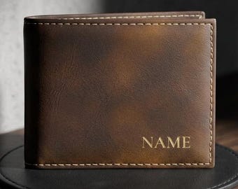 Personalized Stencil Name Bi-Fold Wallet