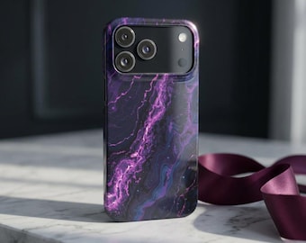 Purple Marble Lightning Phone Case | Snap Case