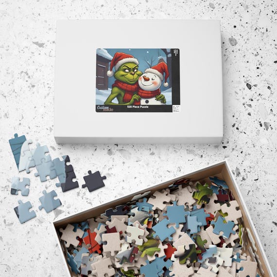 Funny Grinch and Snowman Puzzle 110-1014 Piece