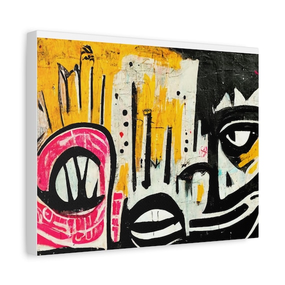 Abstract Street Art Faces Matte Canvas
