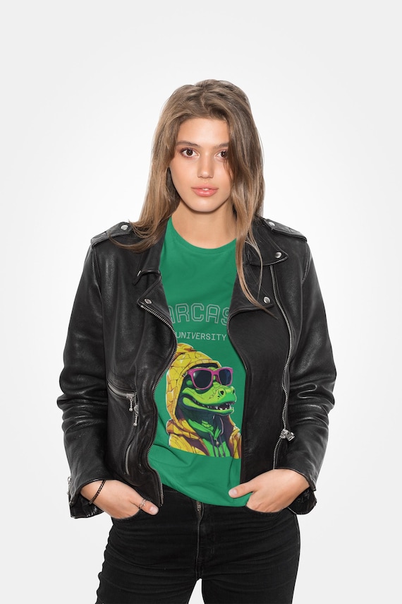 Cool Crocodile in Hoodie Tee | Alligator Wearing Sunglasses Shirt