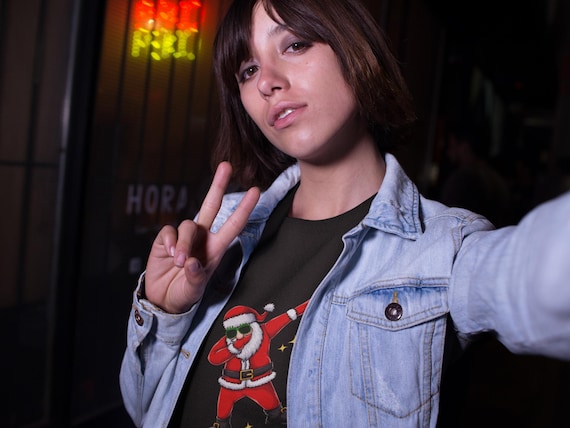 Dancing Santa Long Sleeve Shirt | Funny Christmas Holiday Tee