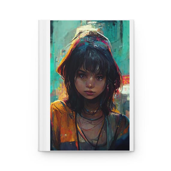 Cyberpunk Girl Hardcover Journal | Matte