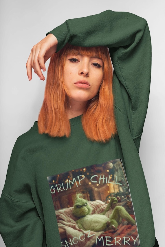 Grumpy Chill Snooze Merry Sweatshirt | Christmas Grinch Holiday Lounge