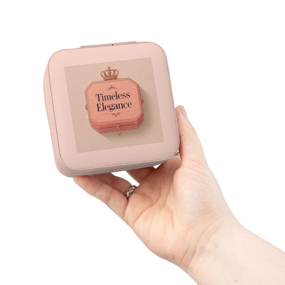 Timeless Elegance Jewelry Travel Case | Compact Pink Organizer