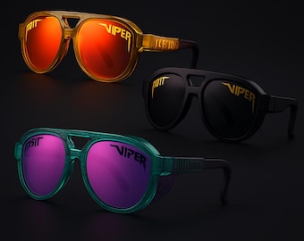 Pit Viper Style Round Sports Sunglasses – Polarized UV400 Cycling, Ski, MTB & Outdoor Adventure Shades