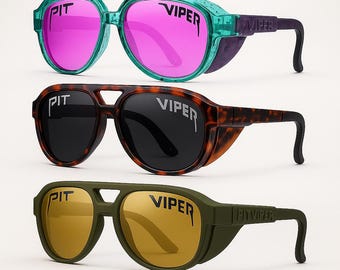 Pit Viper Inspired Shield Sunglasses – High-Performance UV400 Eyewear for Cyclists, Skiers & Outdoor Athletes
