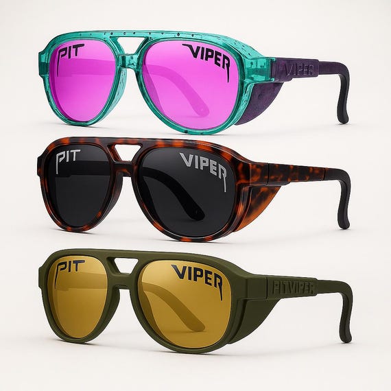 Pit Viper Inspired Shield Sunglasses – High-Performance UV400 Eyewear for Cyclists, Skiers & Outdoor Athletes